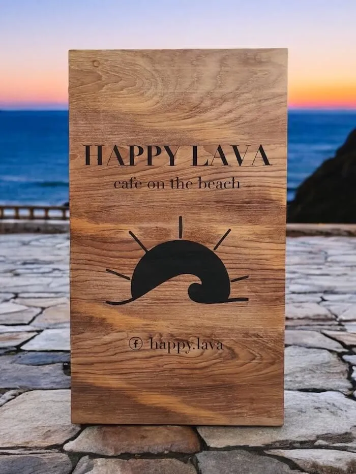 happy lava ป้ายไม้