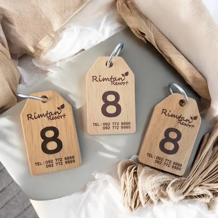 keyring ป้ายไม้