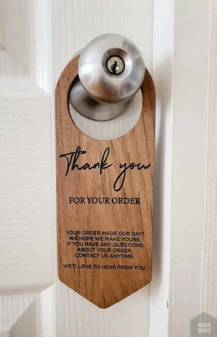 thank you ป้ายไม้