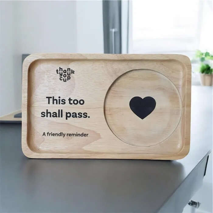 thank you cup ป้ายไม้